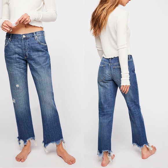 Free People Denim - Free People Maggie Mid-Rise Straight-Leg Jeans